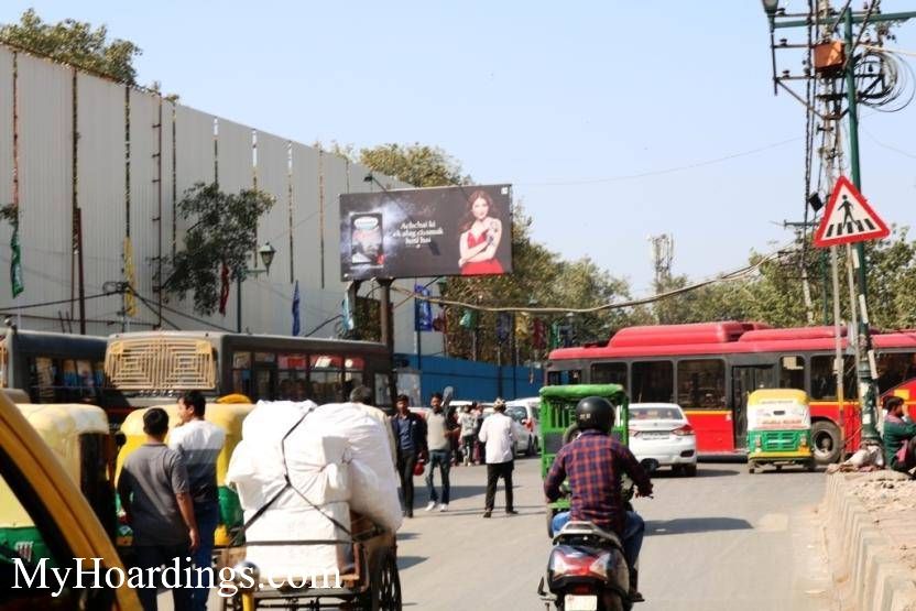 How to Book Unipole in HC Sen Marg Chowk towards Old Delhi Railway Station New Delhi, Best Outdoor Advertising Company New Delhi